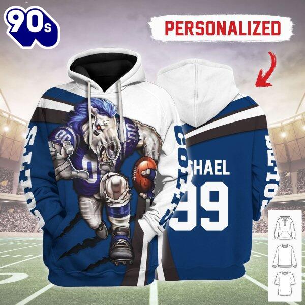 Personalized Unisex Tracksuit Hoodies Indianapolis Colts Football Team 3D Apparel Personalized Unisex Tracksuit Hoodies Indianapolis Colts Football Team 3D Apparel