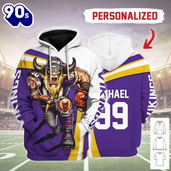 Personalized Unisex Tracksuit Hoodies Minnesota Vikings Football Team 3D Apparel Personalized Unisex Tracksuit Hoodies Minnesota Vikings Football Team 3D Apparel