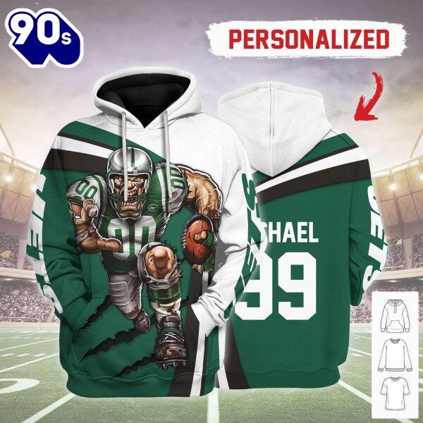 Personalized Unisex Tracksuit Hoodies New York Jets Football Team 3D Apparel Personalized Unisex Tracksuit Hoodies New York Jets Football Team 3D Apparel