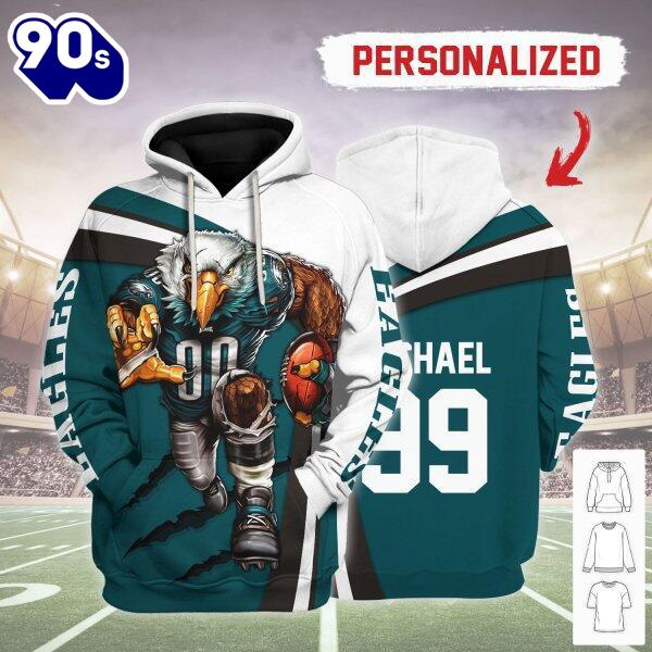 Personalized Unisex Tracksuit Hoodies Philadelphia Eagles Football Team 3D Apparel Personalized Unisex Tracksuit Hoodies Philadelphia Eagles Football Team 3D Apparel