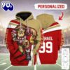 Personalized Unisex Tracksuit Hoodies San Francisco 49Ers Football Team 3D Apparel