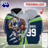 Personalized Unisex Tracksuit Hoodies Seattle Seahawks Football Team 3D Apparel