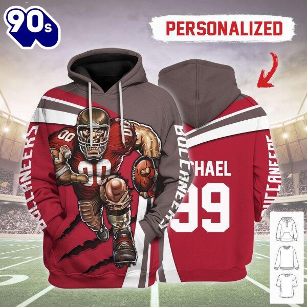 Personalized Unisex Tracksuit Hoodies Tampa Bay Buccaneers Football Team 3D Apparel Personalized Unisex Tracksuit Hoodies Tampa Bay Buccaneers Football Team 3D Apparel