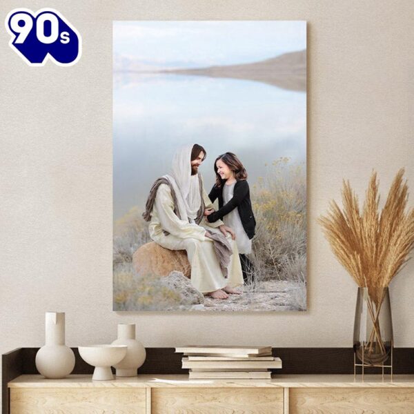 Personalized Walking With Christ Behold Your Little Ones Jesus Canvas Art   Gift Christmas