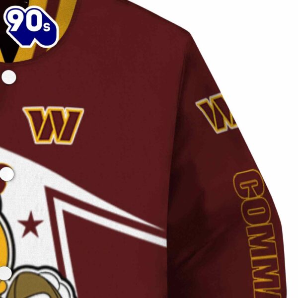 Personalized Washington Commanders Mickey Football Burgundy White Jacket