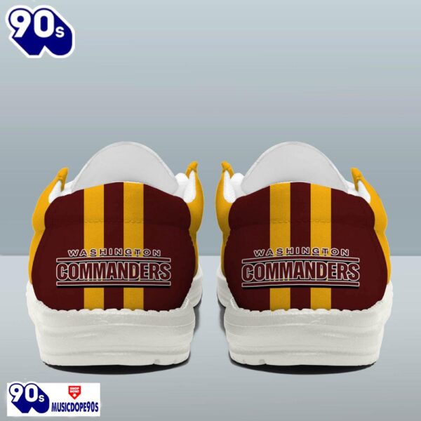 Personalized Washington Commanders NFL Team White Canvas Loafer Shoes