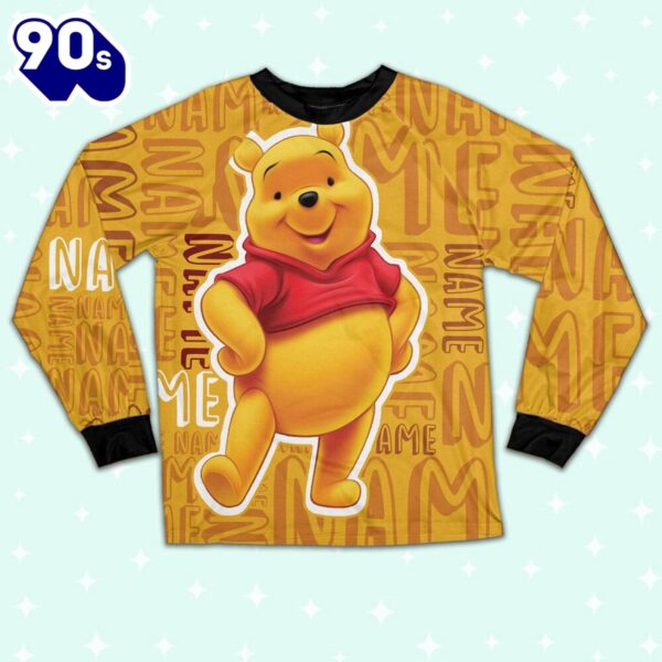 Personalized Winnie the Pooh Pooh Bear Pajamas Set – Movie Cartoon Holiday Pajamas