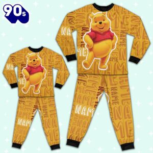 Personalized Winnie the Pooh Pooh Bear Pajamas Set - Movie Cartoon Holiday Pajamas