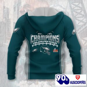 Philadelphia Eagles 2025 Super Bowl LIX Champions Normal Hoodie