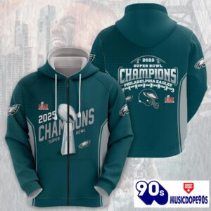 Philadelphia Eagles 2025 Super Bowl LIX Champions Normal Hoodie