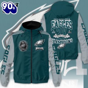 Philadelphia Eagles 3D Windbreaker Jacket…