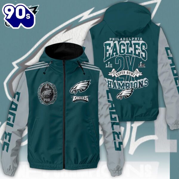 Philadelphia Eagles 3D Windbreaker Jacket For Man And Women