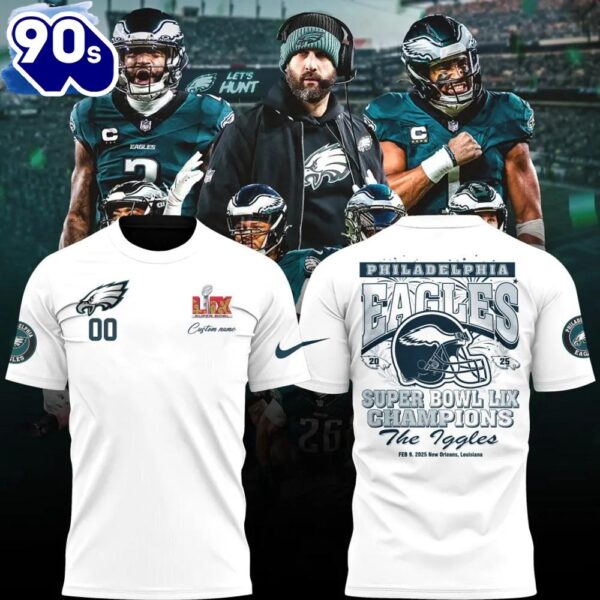 Philadelphia Eagles Champions Super Bowl LIX 2025 Special White Shirt