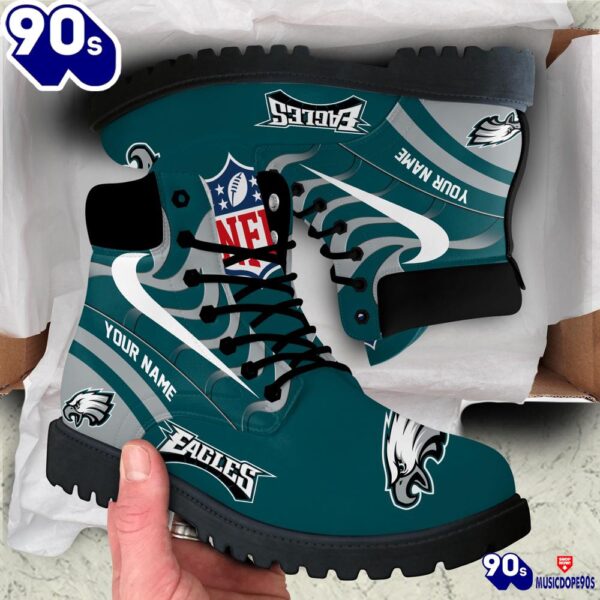 Philadelphia Eagles Custom Boots Shoes Idea Gift For Fan