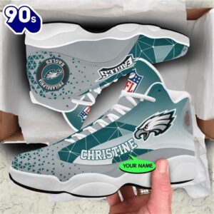 Philadelphia Eagles NFL Personalized Jordan 13 Shoes