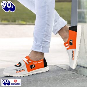 Philadelphia Flyers NHL Hey Dude Shoes Custom Name Perfect Gift