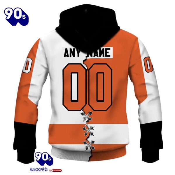 Philadelphia Flyers Personalized NHL Mix Jersey Hoodie Set