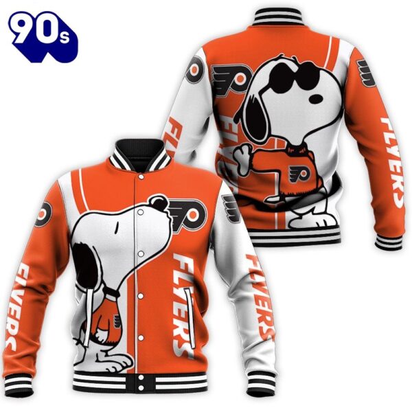 Philadelphia Flyers Snoopy Lover 3D Printed Baseball Jacket For Men Women