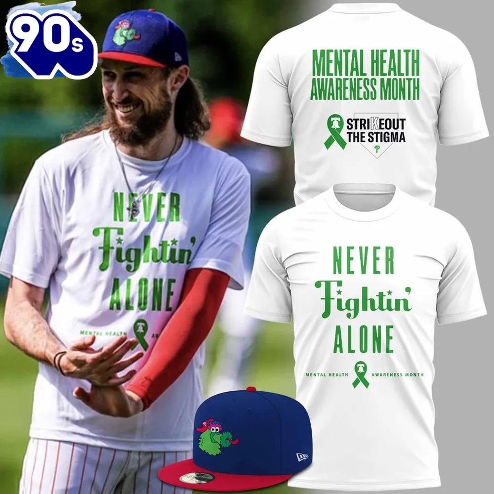 Philadelphia Phillies 2025 Mental Health Awareness Month 3d T-Shirt Philadelphia Phillies 2025 Mental Health Awareness Month 3d T-Shirt