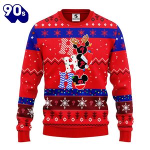 Philadelphia Phillies Hohoho Mickey Christmas Ugly Sweater