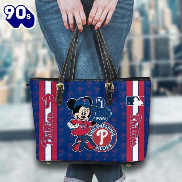 Philadelphia Phillies Mlb Minnie Women Leather Tote Bag