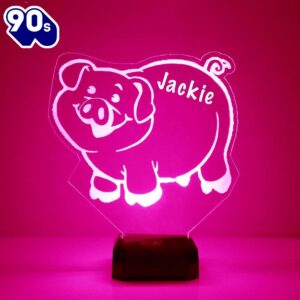 Pig Night Light Personalized Free…