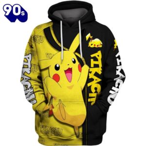 Pikachu Design Hoodie And Leggings Set