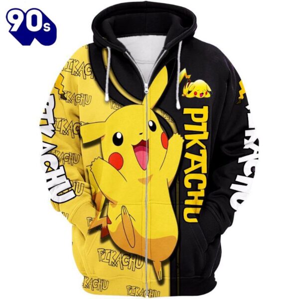 Pikachu Design Hoodie And Leggings Set