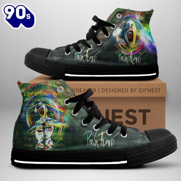 Pink Floyd Confortably Numb Shoes, Pink Floyd High Top Shoes For Fans