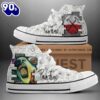 Pink Floyd Cross Hammer White Shoes, Pink Floyd High Top Shoes For Fans