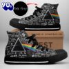 Pink Floyd Full Text Black Shoes, Pink Floyd High Top Shoes For Fans