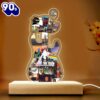 Pink Floyd Guitar Led Light With Wooden Base  Gift For Christmas