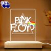 Pink Floyd Led Light with Wooden Base   Gift For Christmas