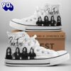 Pink Floyd Members White Shoes, Pink Floyd High Top Shoes For Fans