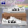 Pink Floyd Members White Shoes, Pink Floyd Low Top Shoes For Fans