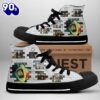 Pink Floyd Symbol In Brick Shoes, Pink Floyd High Top Shoes For Fans