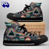 Pink Floyd Symbol Rainbow Shoes, Pink Floyd High Top Shoes For Fans