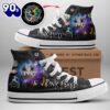 Pink Floyd The Wall Purple Shoes, Pink Floyd High Top Shoes For Fans