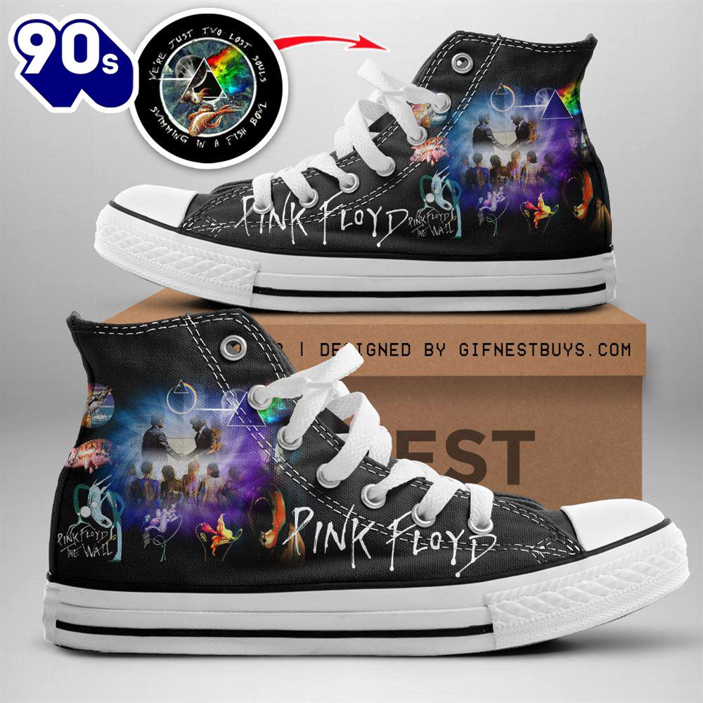 Pink Floyd The Wall Purple Shoes, Pink Floyd High Top Shoes For Fans Pink Floyd The Wall Purple Shoes, Pink Floyd High Top Shoes For Fans