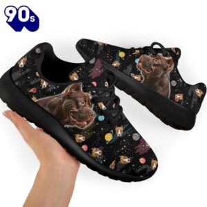 Pit Bull Sneakers Sporty Shoes Funny For Bully Dog Lover