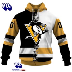 Pittsburgh Penguins Personalized NHL Mix Jersey Hoodie Set