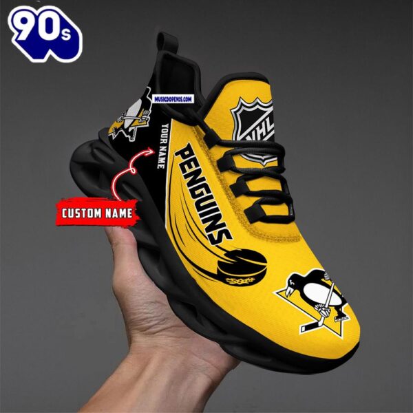 Pittsburgh Penguins Personalized NHL New Max Soul Shoes V1