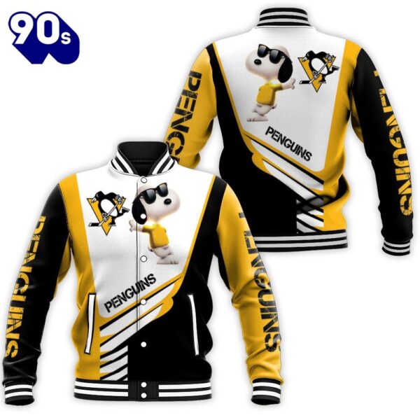 Pittsburgh Penguins Snoopy Baseball Jacket