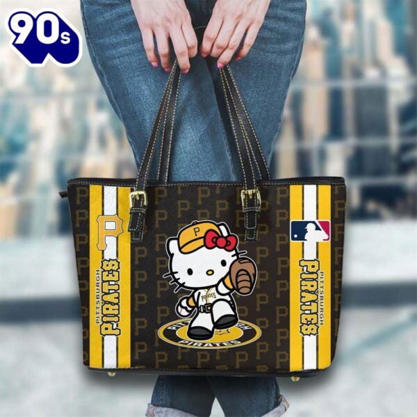 Pittsburgh Pirates Mlb Kitty Women Leather Tote Bag