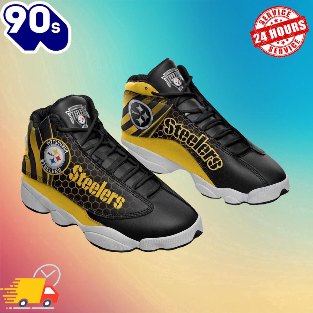 Pittsburgh Steelers Air Jordan 13 Sneakers V2 Pittsburgh Steelers Air Jordan 13 Sneakers V2