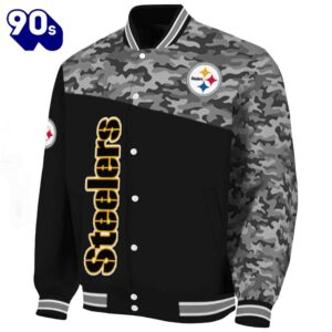 Pittsburgh Steelers Camo Patchwork Black…