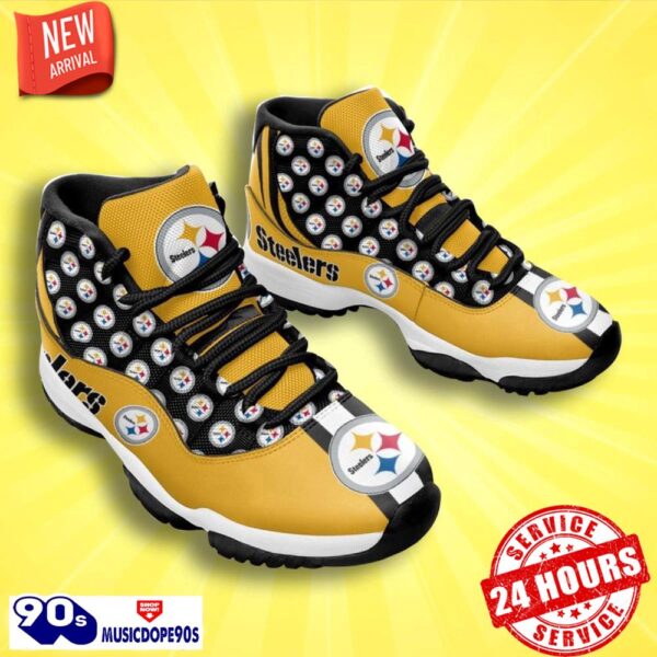 Pittsburgh Steelers Football Team Air Jordan 11 Best Sneakers For Men Women Fans