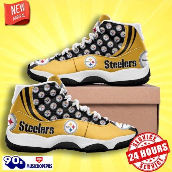 Pittsburgh Steelers Football Team Air Jordan 11 Best Sneakers For Men Women Fans