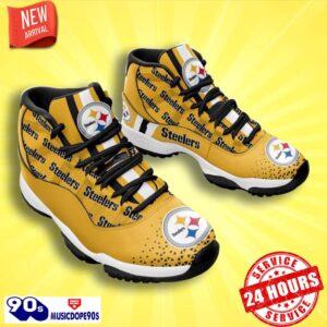 Pittsburgh Steelers Football Team Air Jordan 11 Great Sneakers For Men Women Fans