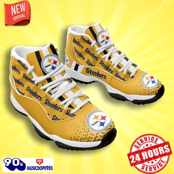 Pittsburgh Steelers Football Team Air Jordan 11 Great Sneakers For Men Women Fans